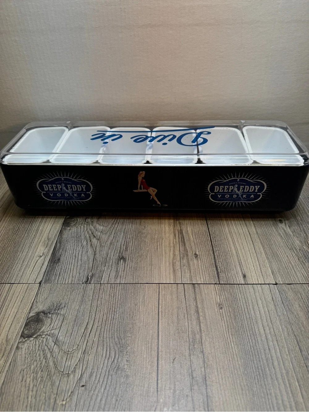 Deep Eddy Vodka Dive In Blue Bar Fruit Tray Caddy Caddie man cave bar ware